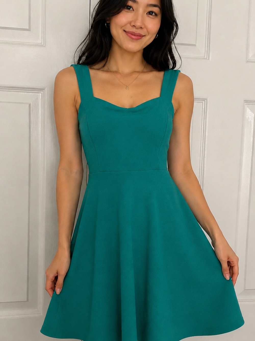 Lord & Taylor Teal Midi Dress